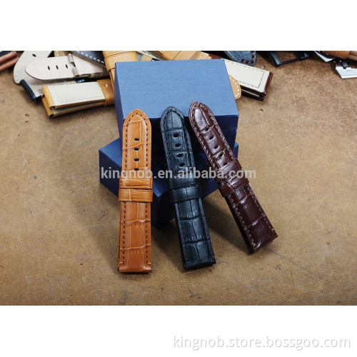 22mm genuine leather watchbands leather watch strap for panerai wrist band